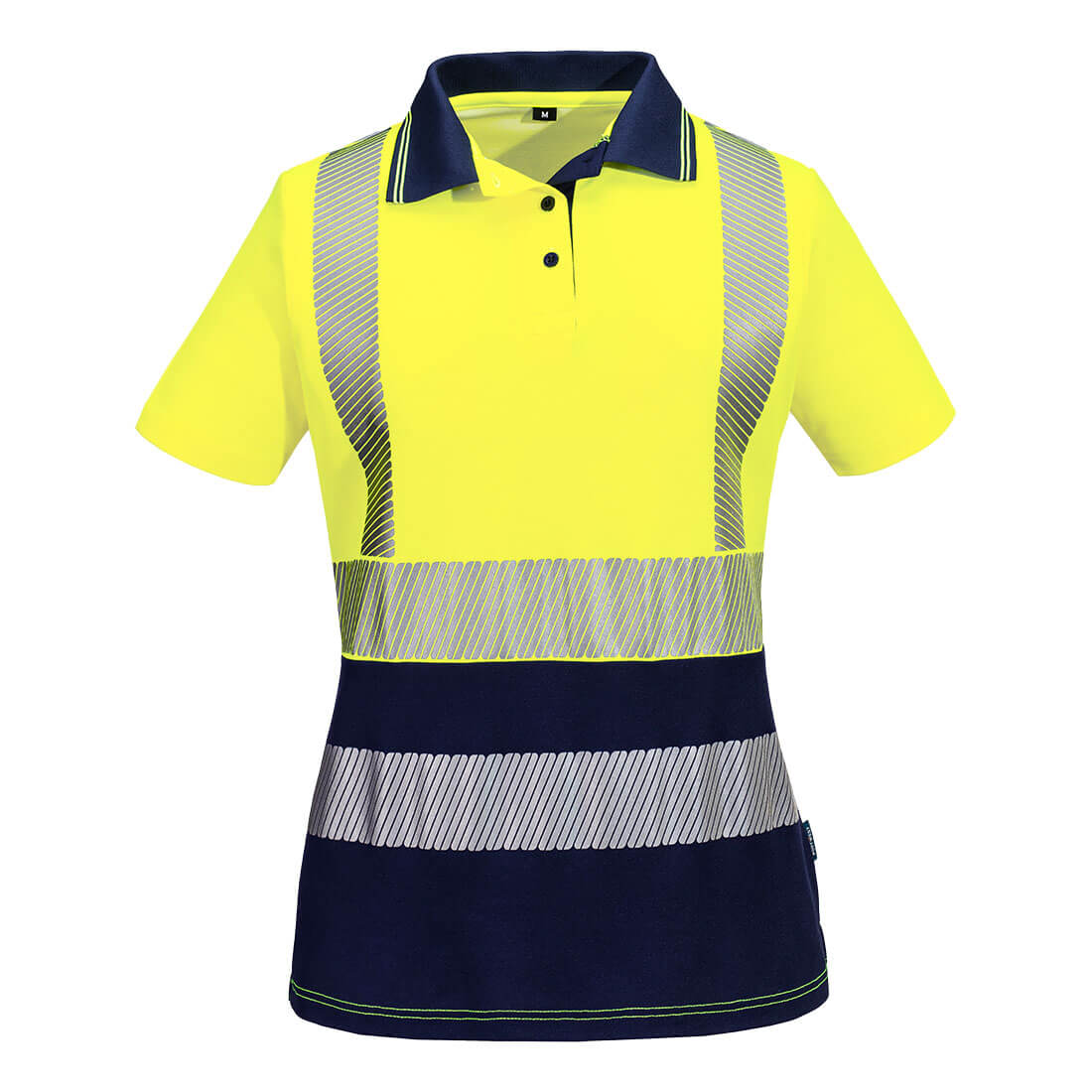 Portwest Hi-Vis Womens Cotton Comfort Contrast Polo Shirt S/S (ML210)