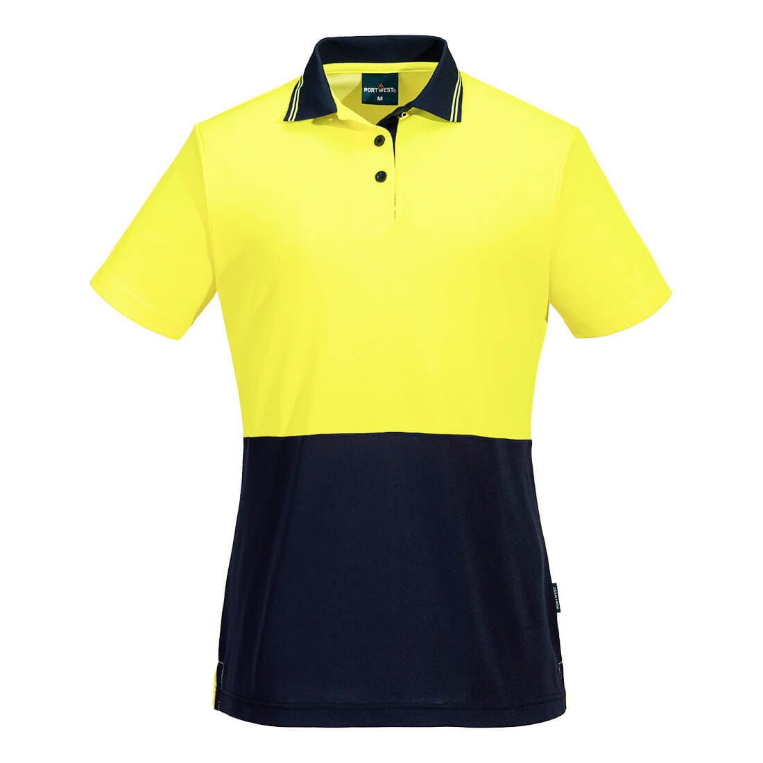Portwest Hi-Vis Women's Cotton Comfort Contrast Class D Polo Shirt S/S (ML211)
