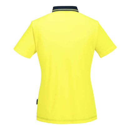 Portwest Hi-Vis Women's Cotton Comfort Contrast Class D Polo Shirt S/S (ML211)
