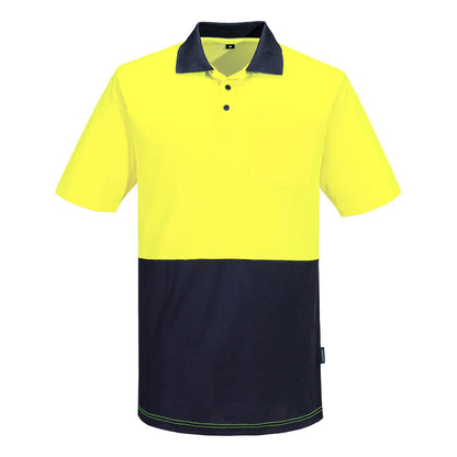 Portwest Hi-Vis Cotton Comfort Contrast Class D Polo Shirt S/S (MP415)