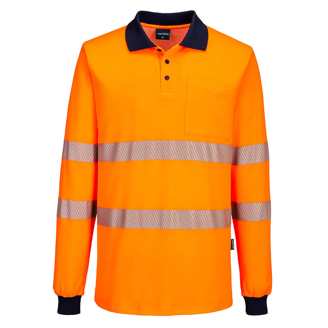 Portwest Hi-Vis Cotton Comfort Polo Shirt L/S (MP614)