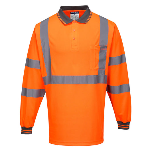 Portwest Hi-Vis Polo Shirt X Back L/S (MP713)