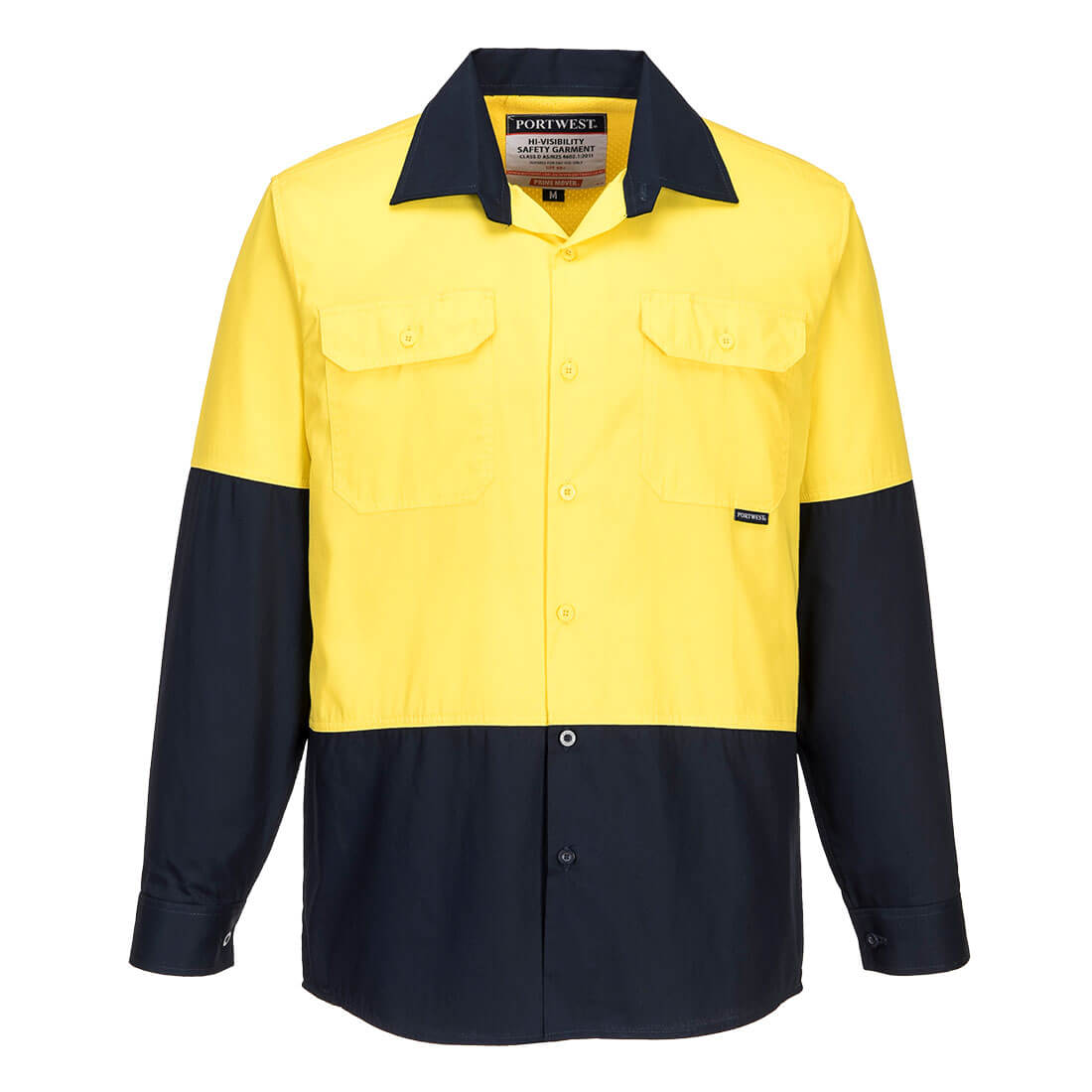 Portwest Hi-Vis Two Tone Lightweight Long Sleeve Shirt (MS801)