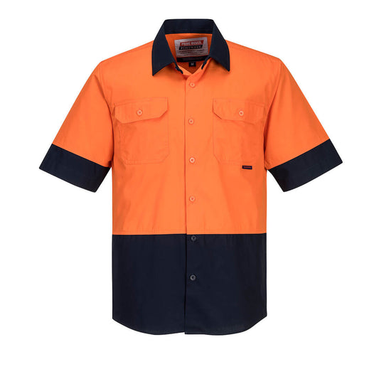 Portwest Hi-Vis Two Tone Lightweight Short Sleeve Shirt (MS802)