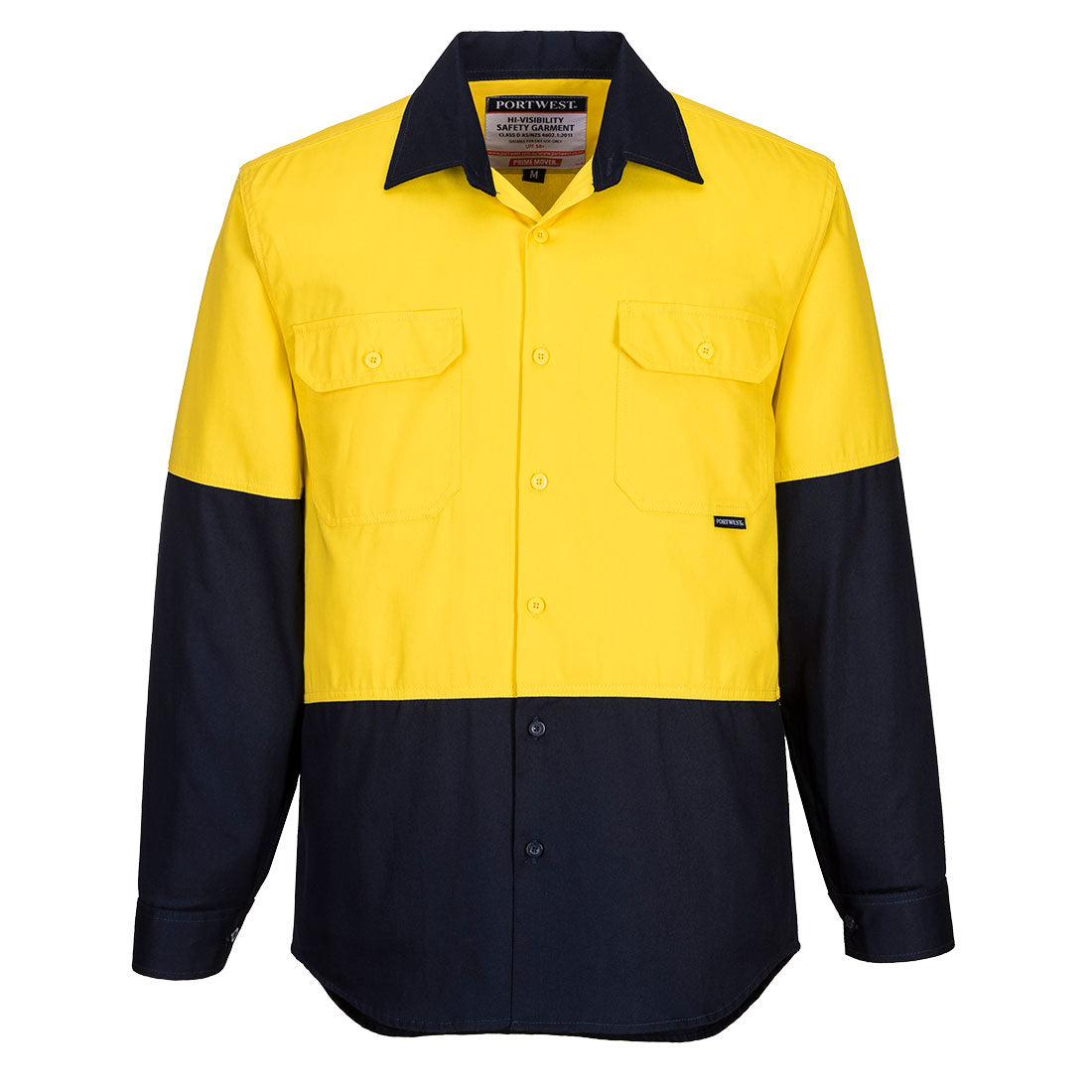 Portwest Hi-Vis Two Tone Regular Weight Long Sleeve Shirt (MS901 ...