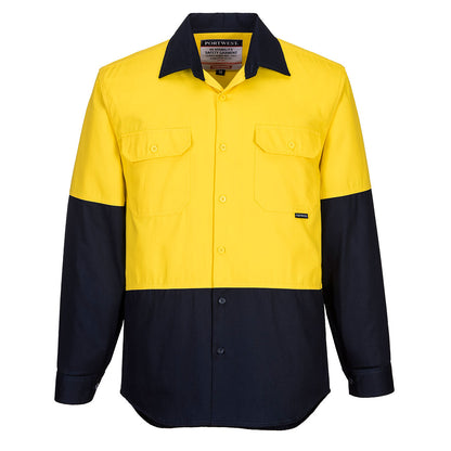 Portwest Hi-Vis Two Tone Regular Weight Long Sleeve Shirt (MS901)