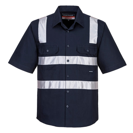 Portwest Brisbane Shirt, Short Sleeve, Regular Weight (MS909)