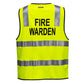 Portwest Fire Warden Zip Vest D/N	 (MZ104)