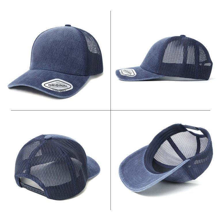 Grace Collection Seamless Front Washed Mesh Cap (OG305)