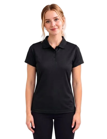 Be Seen Ladies Plain Polo Shirt With Herringbone Tape At Neck (The Piranha)