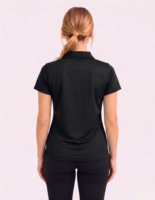 Be Seen Ladies Plain Polo Shirt With Herringbone Tape At Neck (The Piranha)