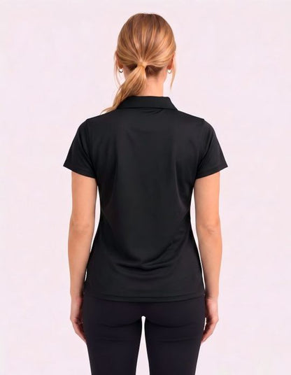 Be Seen Ladies Plain Polo Shirt With Herringbone Tape At Neck (The Piranha)