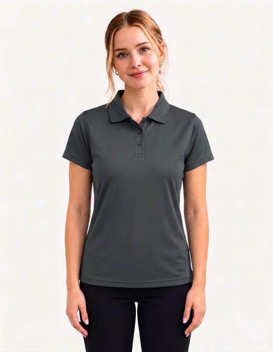 Be Seen Ladies Plain Polo Shirt With Herringbone Tape At Neck (The Piranha)-Clearance