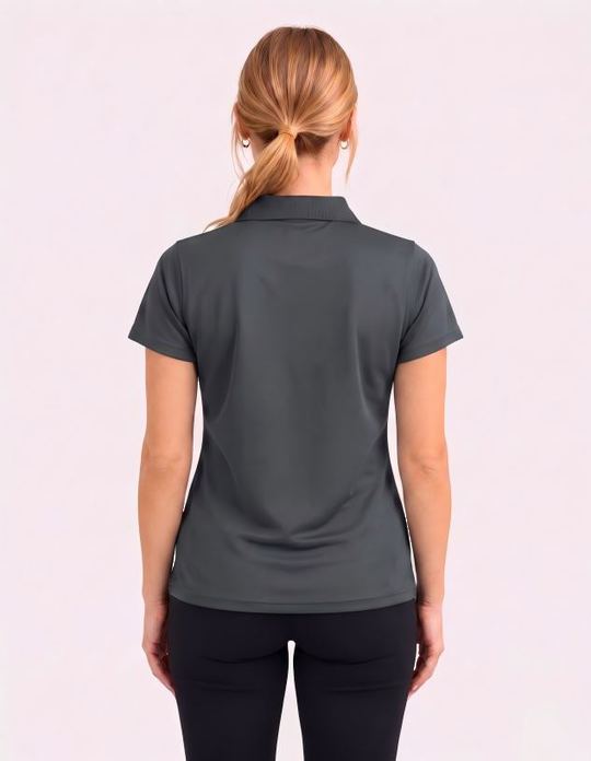 Be Seen Ladies Plain Polo Shirt With Herringbone Tape At Neck (The Piranha)-Clearance