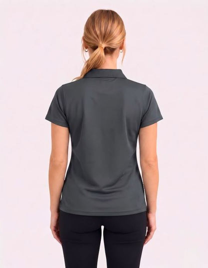 Be Seen Ladies Plain Polo Shirt With Herringbone Tape At Neck (The Piranha)-Clearance