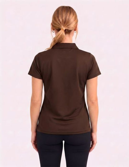 Be Seen Ladies Plain Polo Shirt With Herringbone Tape At Neck (The Piranha)-Clearance