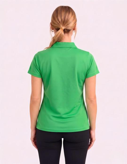 Be Seen Ladies Plain Polo Shirt With Herringbone Tape At Neck (The Piranha)-Clearance