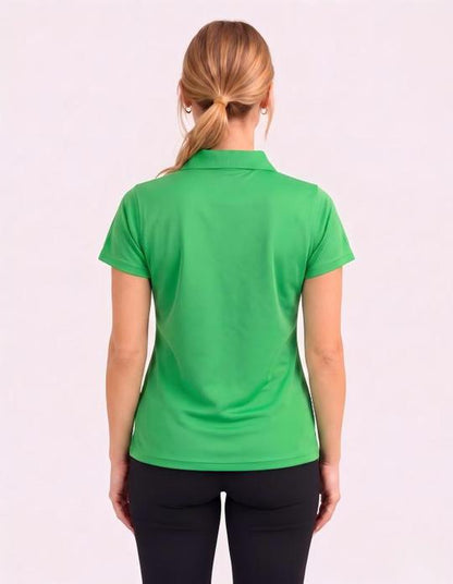Be Seen Ladies Plain Polo Shirt With Herringbone Tape At Neck (The Piranha)-Clearance