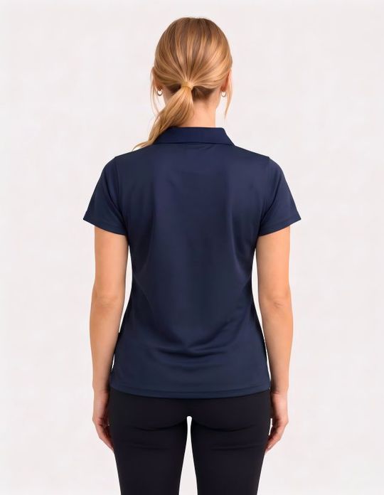 Be Seen Ladies Plain Polo Shirt With Herringbone Tape At Neck (The Piranha)