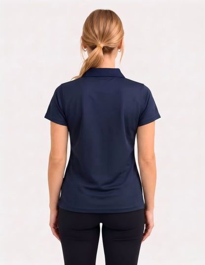 Be Seen Ladies Plain Polo Shirt With Herringbone Tape At Neck (The Piranha)