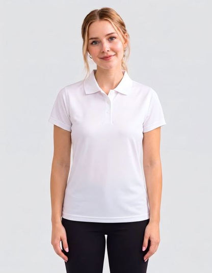 Be Seen Ladies Plain Polo Shirt With Herringbone Tape At Neck (The Piranha)