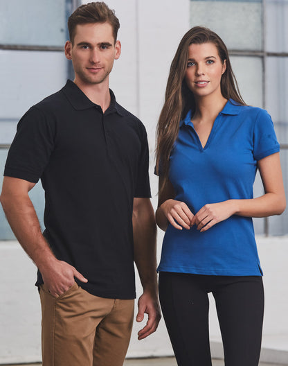 Winning Spirit Men's Short Sleeve 100% Cotton Pique Polo-(PS39)