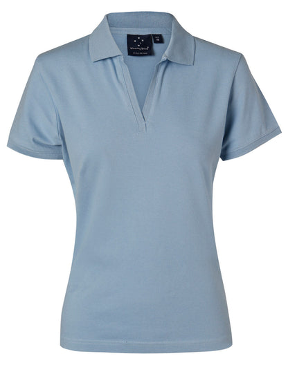 Winning Spirit Ladies' Short Sleeve Cotton/Elastane Polo 2st (4 colour)-(PS40)