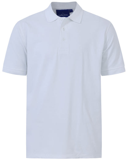 Winning Spirit Men's Cotton Stretch Short Sleeve Polo (PS55)