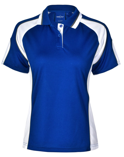 Winning Spirit Ladies' CoolDry® Contrast Polo with Sleeve Panels 2n (7 Color)-(PS62)
