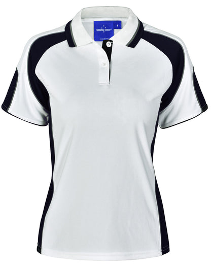 Winning Spirit Ladies' CoolDry® Contrast Polo with Sleeve Panels 2n (7 Color)-(PS62)