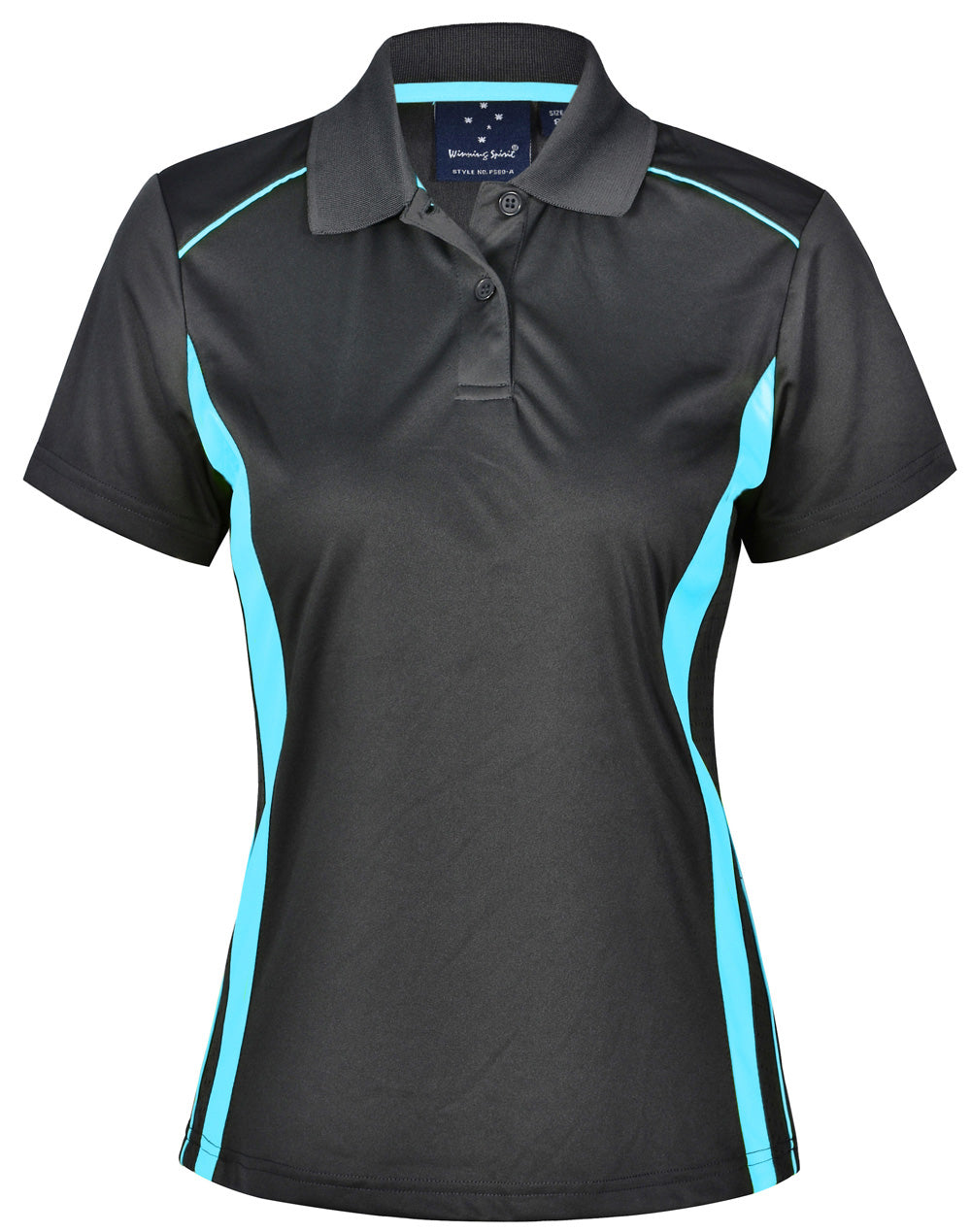 Winning Spirit Ladies' CoolDry Short Sleeve Contrast Polo-(PS80)