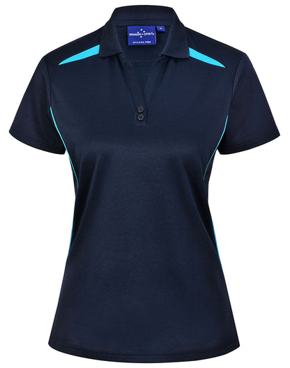 Winning Spirit Ladies Sustainable Poly/Cotton Contrast SS Polo-(PS94)