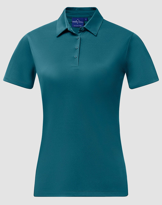 Winning Spirit Sustainable Jacquard Knit Polo Ladies (PS96)