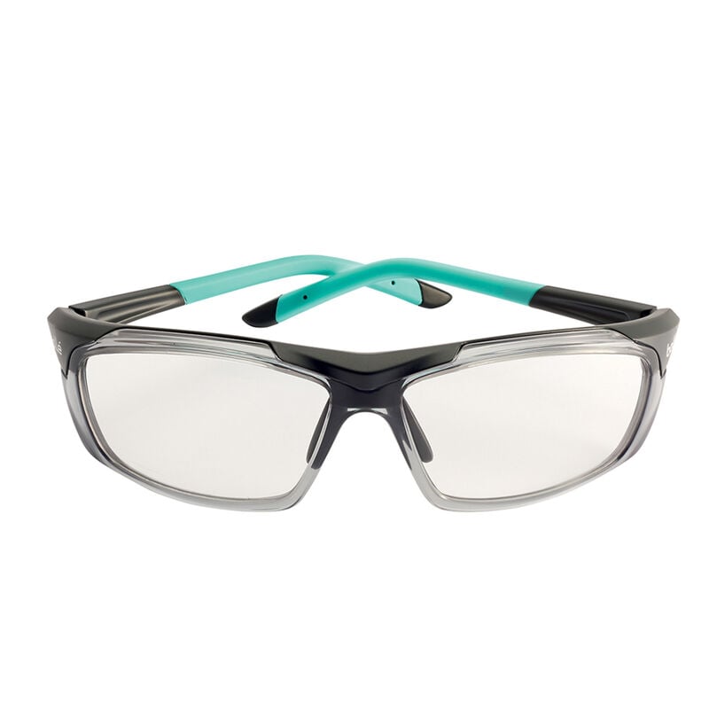 Bolle Safety KICK Black/Grey Frame with Side Shield and Clear "Blue Light Protective" PC Lens -(PXFHARP208)