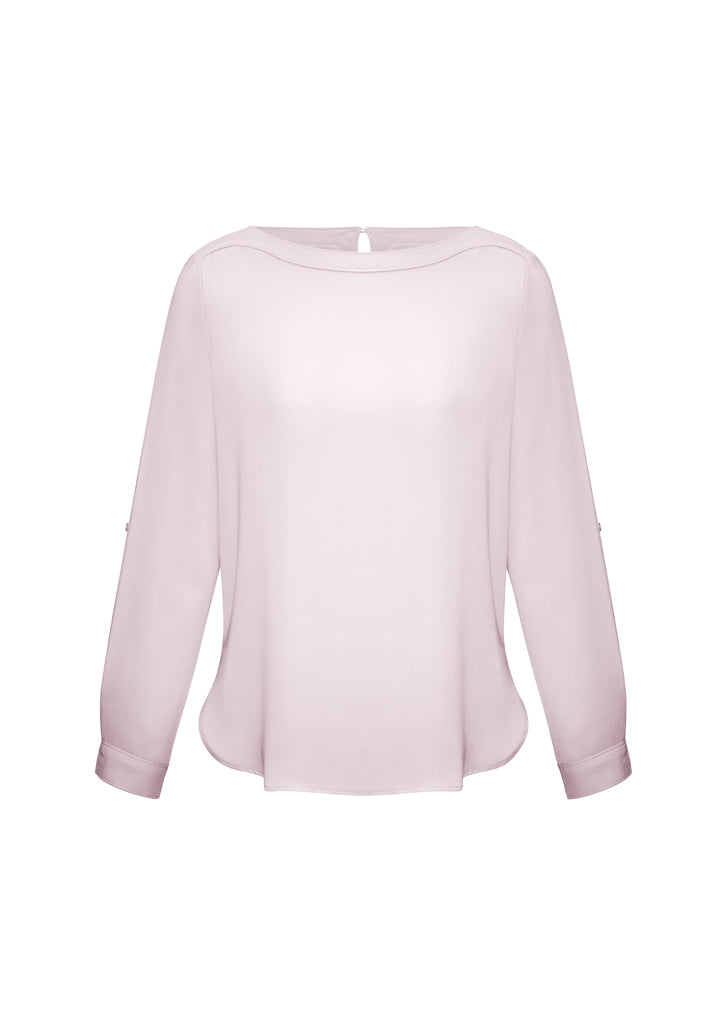 Biz Collection Ladies Madison BoatNeck Blouse-(S828LL)