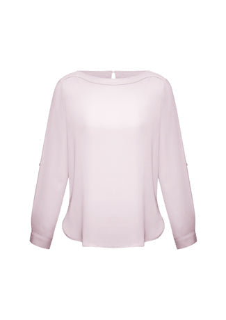Biz Collection Womens Madison Boatneck Blouse-(S828LL)-Clearance