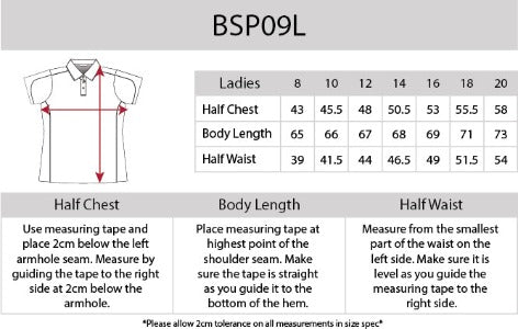 Be Seen Ladies Polo Shirt With Contrast Piping (BSP09L)