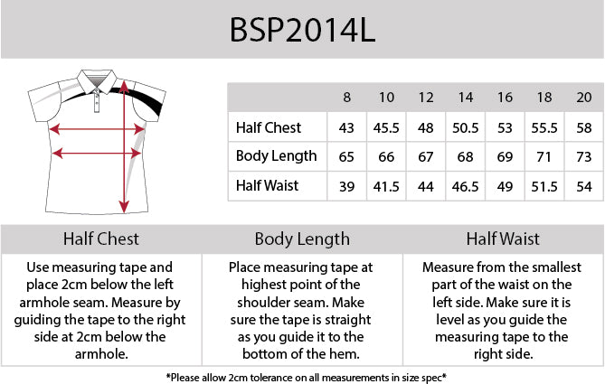 Be Seen Ladies Polo Shirt With Contrast (BSP2014L)