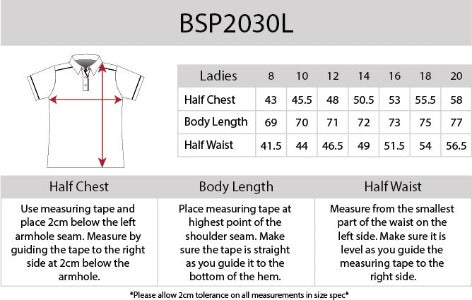 Be Seen Ladies short sleeve Polo Shirt (BSP2030L)