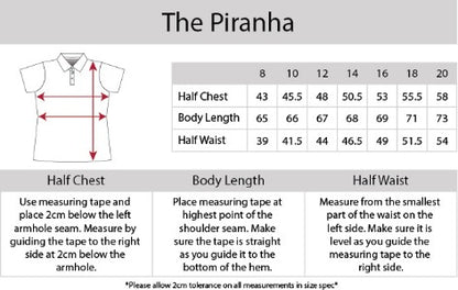 Be Seen Ladies Plain Polo Shirt With Herringbone Tape At Neck (The Piranha)