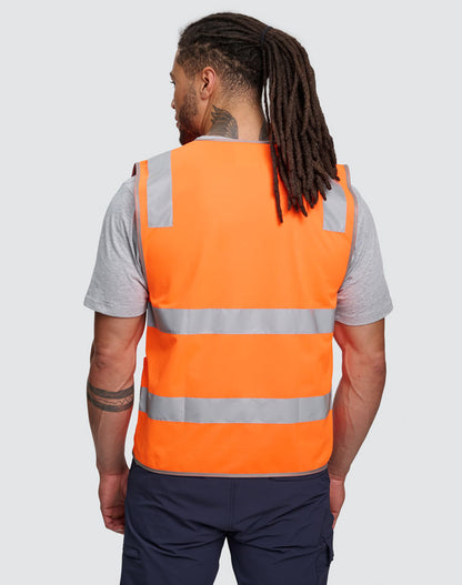 Winning Spirit Unisex Hi-vis Safety Vest With Id & Utility Pockets (SW04)