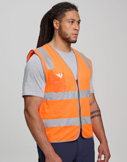 Winning Spirit Unisex Hi-vis Safety Vest With Id & Utility Pockets (SW04)