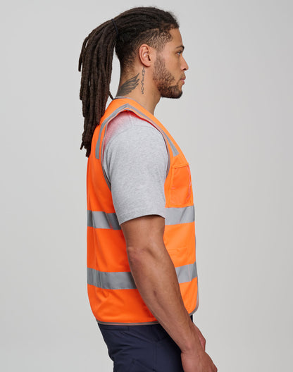 Winning Spirit Unisex Hi-vis Safety Vest With Id & Utility Pockets (SW04)