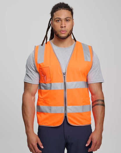 Winning Spirit Unisex Hi-vis Safety Vest With Id & Utility Pockets (SW04)
