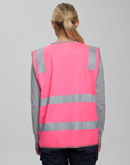 Winning Spirit Unisex Hi-vis Safety Vest With Id & Utility Pockets (SW04)
