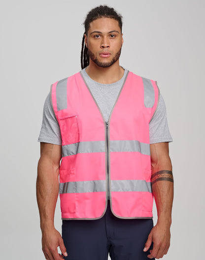 Winning Spirit Unisex Hi-vis Safety Vest With Id & Utility Pockets (SW04)