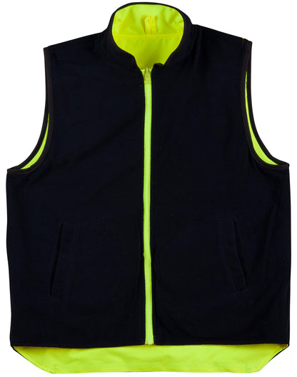 Winning Spirit High Visibility Reversible Mandarine Collar Safety Vest (SW49)