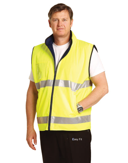 Winning Spirit High Visibility Reversible Mandarine Collar Safety Vest (SW49)
