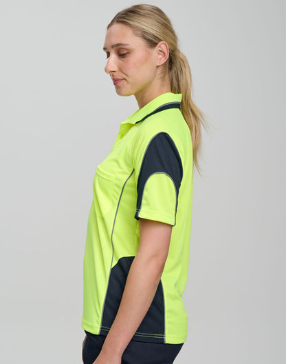 Winning Spirit CoolDry Hi-Vis Mini Waffle Safety Polo (SW71)