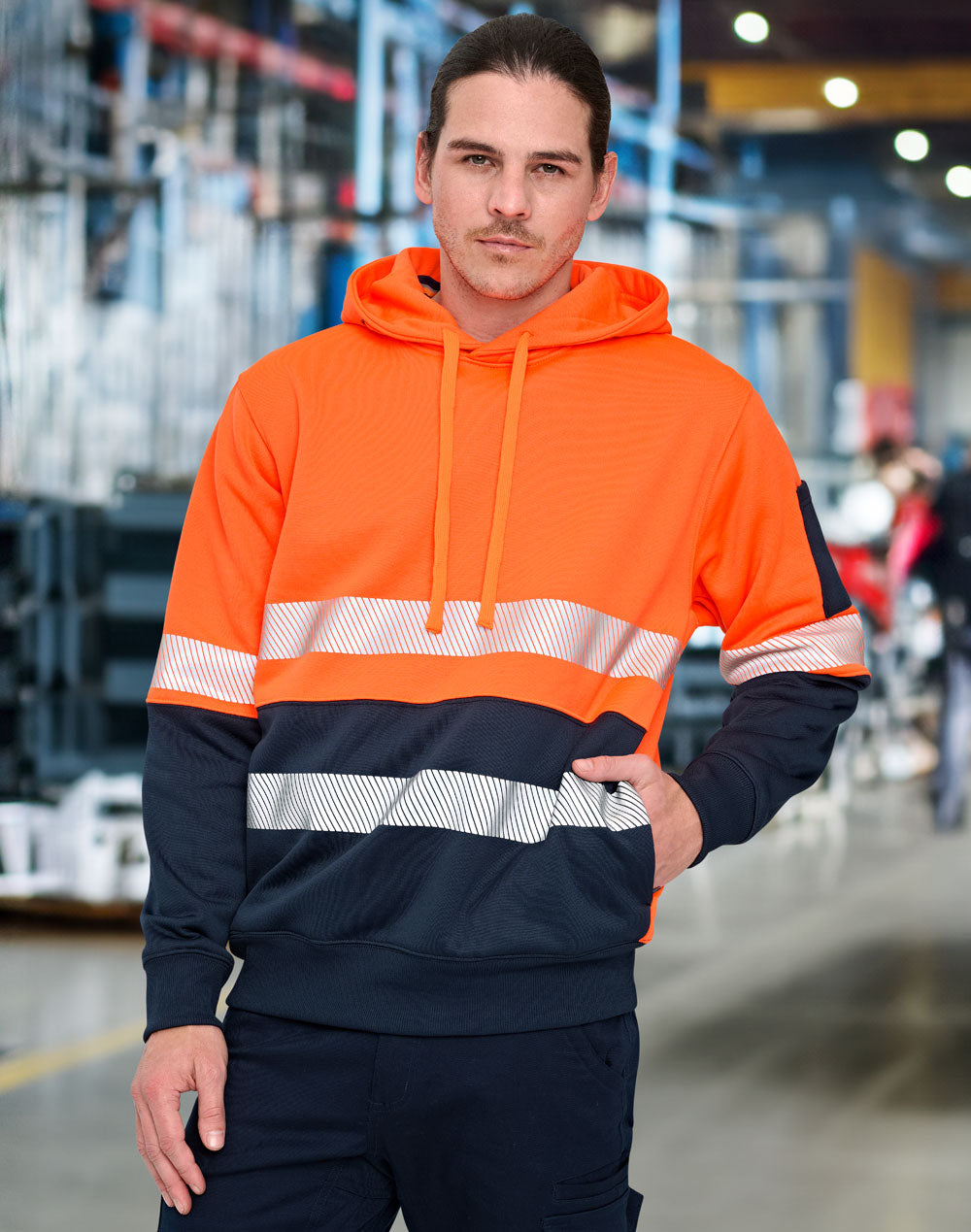 Winning Spirit Hi-Vis Two Tone Safety Hoodies With Segmented Tapes (SW88)